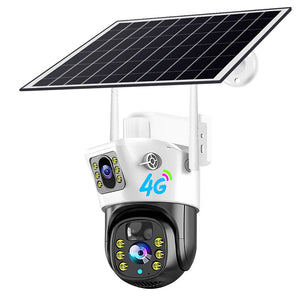 V380PRO 4G Solar Camera 4MP Dual Lens Home Security Camera With Solar Panel
