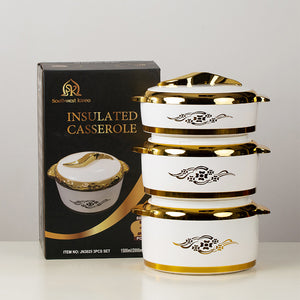 3-Piece Insulated Food Container Set (1.5L, 2L, 2.5L) - Ideal for Ramadan Celebrations, Weddings, Family Gatherings & More