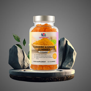 Turmeric &amp; Ginger Gummies 120ct- Joint Support, Immune Boost, Vegan Friendly
