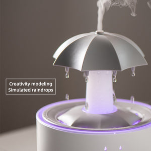Rotating umbrella water droplet humidifier household heavy fog desktop rainbow lights remote control aromatherapy machine 