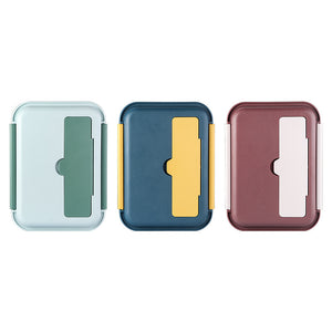 Classic simple 304 stainless steel double-sided buckle lunch box bento box with soup bowl