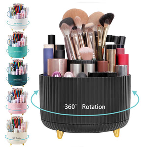 Home Desktop Rotatable Dustproof Large Capacity Pen Holder Storage Box Bathroom Cosmetics Sundries Storage Box
